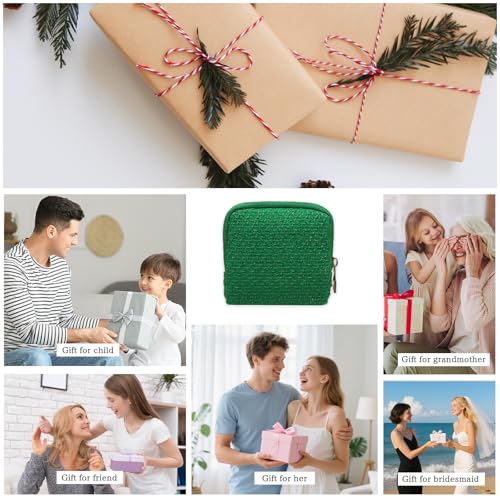 Stratalife Small Travel Jewelry Case, Qulited Storgae Pouch - color: Quilted Green