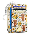 Kelvoris Credit Card Holder Small Wallet Women, Slim RFID, Highland Cow - color: Cow