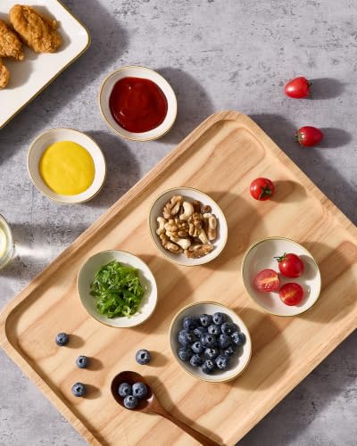 famiware Soy Sauce Dish, 2.1oz Dipping Bowl Set of 12, Vanilla White - color: Vanilla White, size: 12pcs