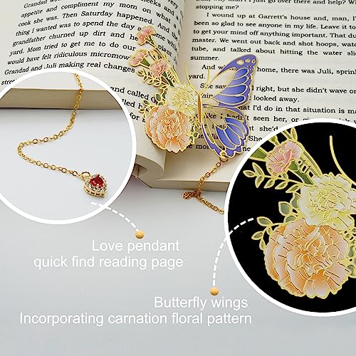Butterfly Bookmarks for Women,Cute Funny Metal Bookmark,Unique Gifts Book Markers for Women Book Lovers,Teacher Appreciation Gifts,Valentine Mother's Day Christmas New Year Birthday Gift - color: 01-purple Butterfly