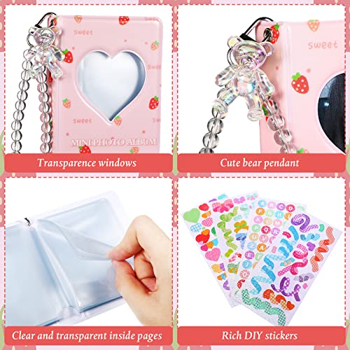 Pajean 2 Pack Photocard Binder, 3 Inch Mini Photo Album, Cute Style - style: Cute Style