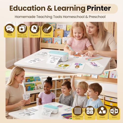 Phomemo M03C Flash Cards for Toddlers Age 2 3 4 5 6+, Kids Educational Toys
