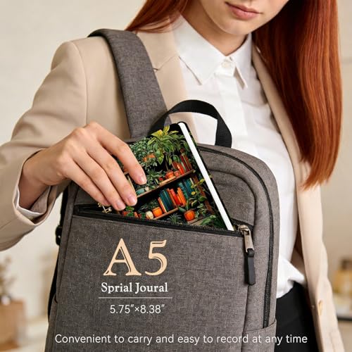 Lined Spiral Journal Notebook for Work A5, 160 Pages, Shelf - color: Shelf