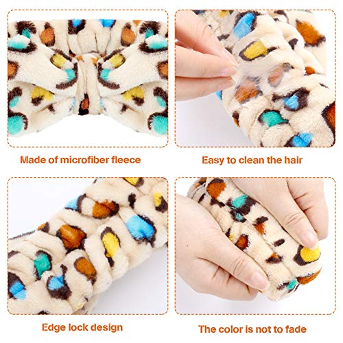 Hicarer 3 Pcs Bowtie Headbands for Washing Face Makeup, Vivid Patterns