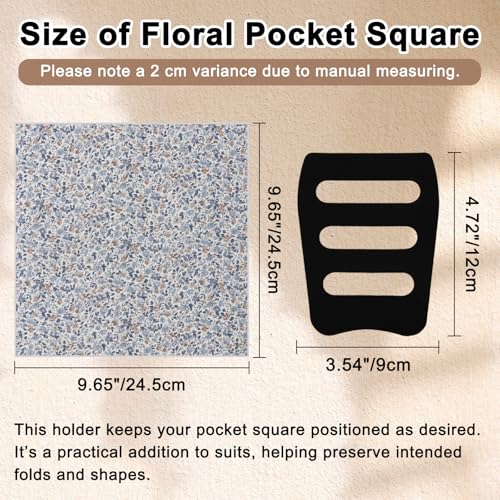 Cotton Floral Handkerchiefs for Men Wedding Evening Daily Work Prom - color: Blue,brown,white