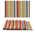 Ruvanti Placemats Set of 6, 100% Cotton Place Mats of 13"x19", Multi Stripe - color: Multi Stripe