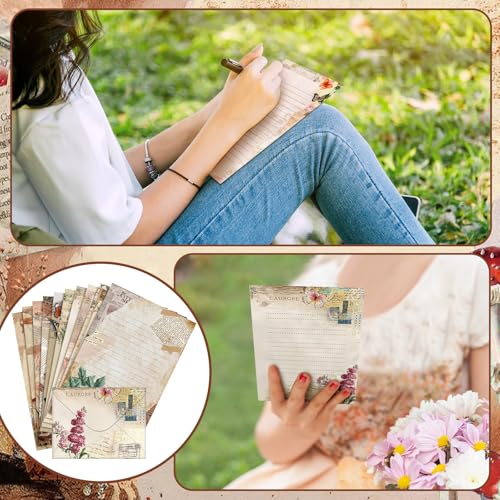 TaoBary 160 Pcs Nature Vintage Stationery Paper and Envelopes Set - size: 5.5 x 8.25 Inch, style: Nature Vintage Style