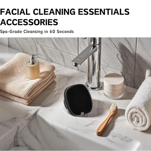 Face Scrubber, Gentle Pore Scrubber Silicone Face Exfoliating Scrubber, Face Wash Brush Manual Waterproof Cleansing Skin Care Face Scrub Wash Brushes for Men and Women
