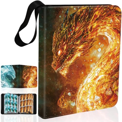 Dragon 9 Pocket Trading Card Binder Album - color: Crystal & Magma Dragon