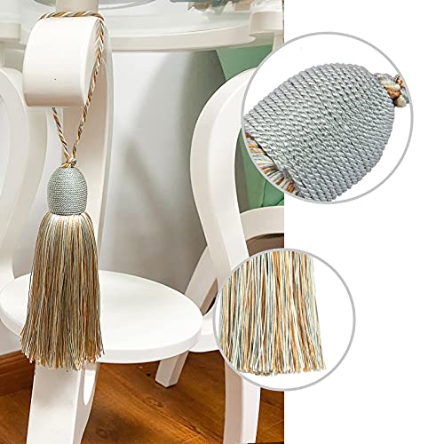 2Pcs Key Tassel with Loop DIY Handmade Craft Accessories - color: Mix Blue
