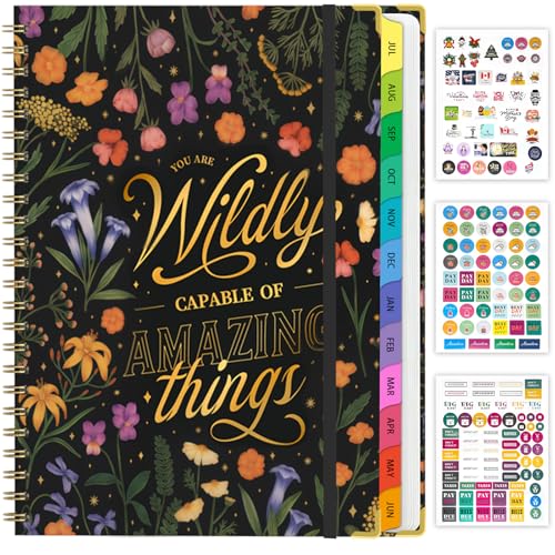 Academic Planner 2026–2027, A4 Hardcover Weekly Monthly Planner, Large 8.5 x 11 School Year Planner July 2026 to July 2027, with Bookmark, Pocket Folder and Sticky Notes, ‎Grounded Magic - color: ‎Grounded Magic, size: A4
