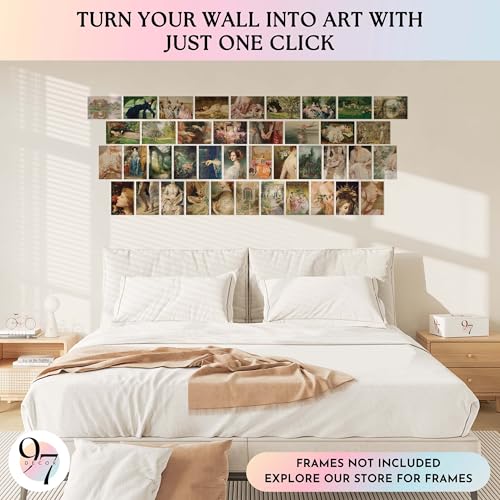 97 Decor Victorian Wall Collage Kit, 40 Vintage Mini Prints, 4x6 - color: Victorian 40x4x6, size: unframed