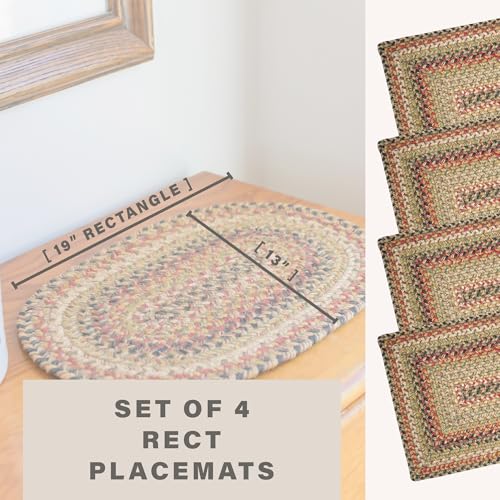 Homespice Kingston Jute Braided Placemats, Rect 13x19 Set of 4 - color: Kingston