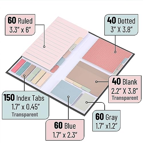 Mr. Pen- Sticky Notes Set, 410 Pack, Ruled - color: Vintage, size: 1 Set
