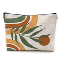 Boho Makeup Bag, Abstract Boho Sun Rainbow Botanical Cosmetic Bags Toiletry Bag for Women, Mid Century Modern Makeup Pouch - color: Boho-b