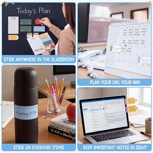 BEAWART Teacher Sticky Notes Set, Rainbow Boho Classroom Appreciation Gift - color: Rainbow Boho Teacher Sticky Notes