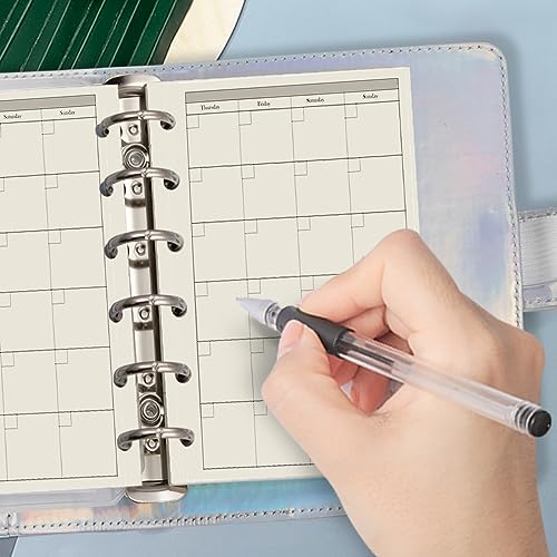 Planner Refill, Pocket Notebook, Month Tracker Binder Refills for 6 Holes Filofax/Personal Journal, 100Gsm Quality,45sheets/90pages A7 Refill, 4.84 x 3.23'', Harphia - color: Monthly Plan, size: A7