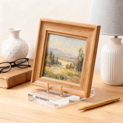 Acrylic Easel Display Stand, Adjustable Gold Peg
