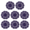 uxcell 8Pcs Crochet Doilies 8" Handmade Crochet Cotton Coaster Dark Purple - color: Dark Purple