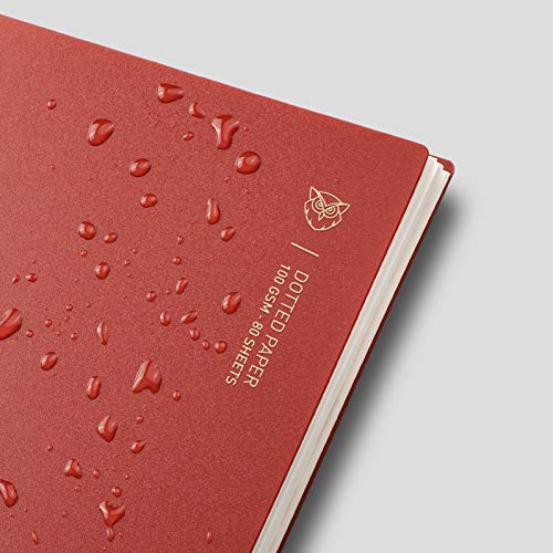 EMSHOI Dotted Spiral Journal Notebook, 4 Pack, 640 Pages, A5 (5.7" x 8.2") - color: Brown Red Green Blue, style: A5-Dotted