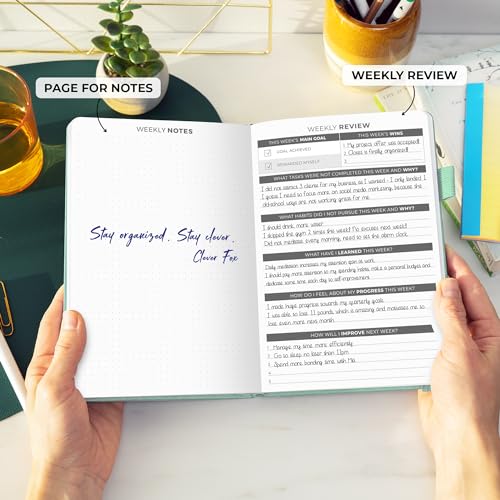 Clever Fox Daily Planner, Undated Professional & College Day, Mint - color: Mint (Undated)
