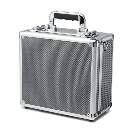Lockable Trading Sports Card Case Storage Box Holder Organizer - color: Gray, size: Medium