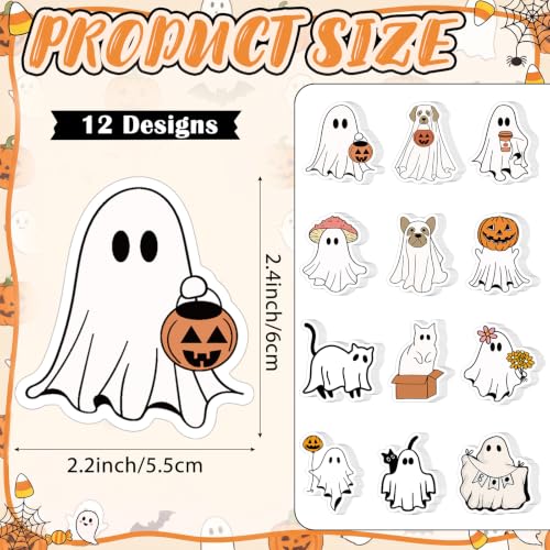Yinder 24 Pads Halloween Ghost Boo Sticky Notes Kawaii Memo Office School - color: Multicolor, size: Ghost Animal