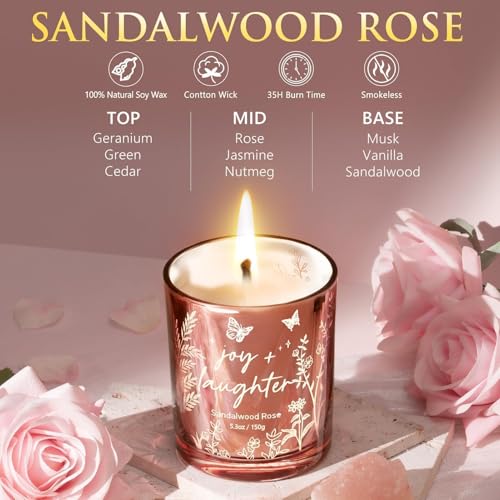 Birthday Gifts for Women, Spa Self Care Package Get Well Soon Gift Baskets - color: Pink - Sandalwood Rose