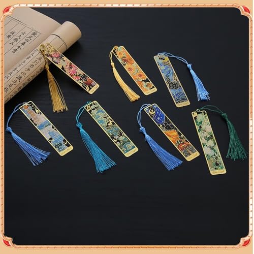 Bookmarks, Golden Oil Painting Theme Gift, Adults, Teens, 1 Pack - style: Water Lilies