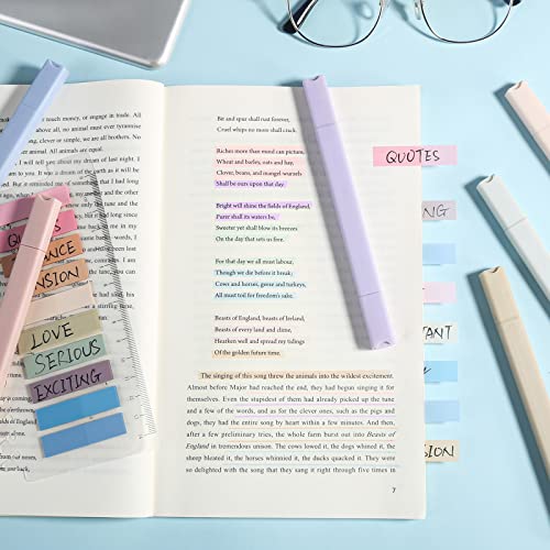 Sticky Book Tabs Book Annotation Kit 720PCS Annotation Tabs 6 Highlighters