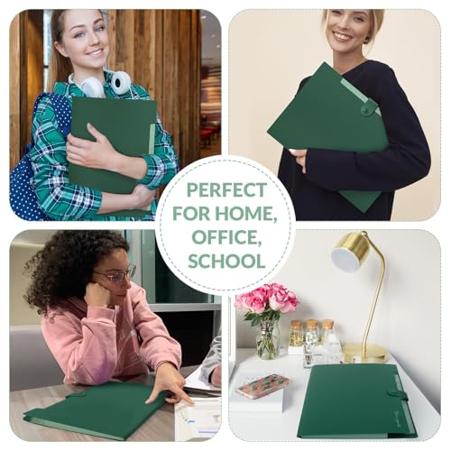 SKYDUE Expanding File Organizer with 8 Pockets, Accordion File Folders - color: Forestgreen