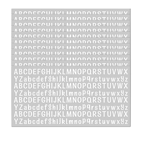 10 Sheet Small Letter Stickers, 1/2 Inch Self Adhesive Alphabet Stickers, Cute Vinyl Letter Stickers for Arts Crafts Outdoor Sign Poster Windows Doors Mailboxes Car Truck - White - color: White (0.5"), size: 0.5 Inch