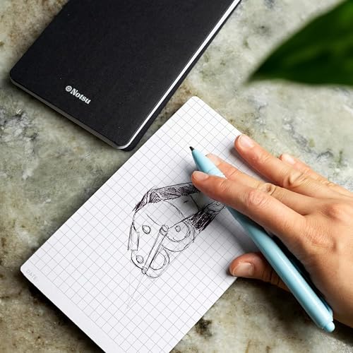 Notsu Graph Grid Small Desk Notepad 120gsm Paper 3.9" x 6.3" (2 Pack) - size: 3.9" x 6.3", style: Graph Paper
