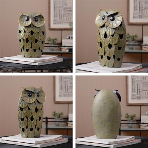Owl Statue Animal Figurine Modern Sculpture Decor 9.4 Inch - size: Large