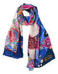 JWSilk Long Charmeuse Silk Scarf Classic Art Print - color: The Virgin By Klimt