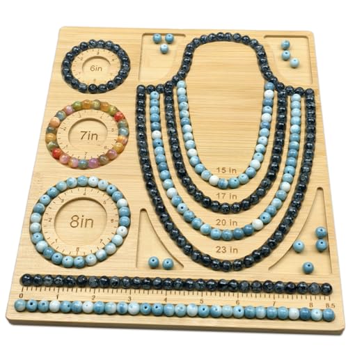 Petoysoso Bead Boards for Jewelry Making, Bamboo Beading Board for Bracelet & Necklace, Bead Tray for Jewelry Making Supplies - size: Necklace & Bracelet-M4