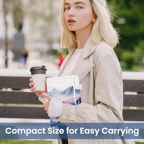 Taja Pretty Lined Journal for Women, Aesthetic Hardcover Leather Journal - color: D-Distant Peak, style: A-Lined