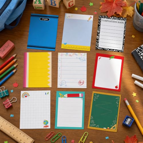 9 Pcs Back to School Gift for Teacher Sticky Notes - style: Back To School