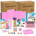 Enday Back to School Supplies for Kids, School Supply Box Grades K-5 (Pink, 24 Kits) - color: Pink, size: 24 Kits