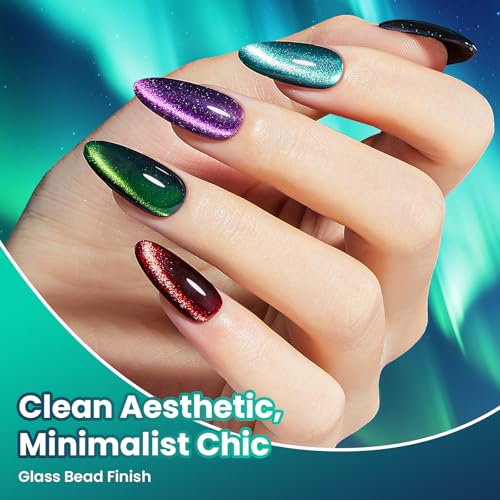 Beetles Cat Eye Gel Nail Polish Set, Galaxy Beam 6 Colors Fall Gel Polish - color: A - Cat Eye | Galaxy Beam