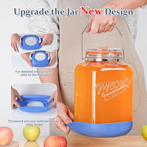 Folinstall 1.5 Gallon Fermentation Jar, Pickling Jars for Sourdough Starter