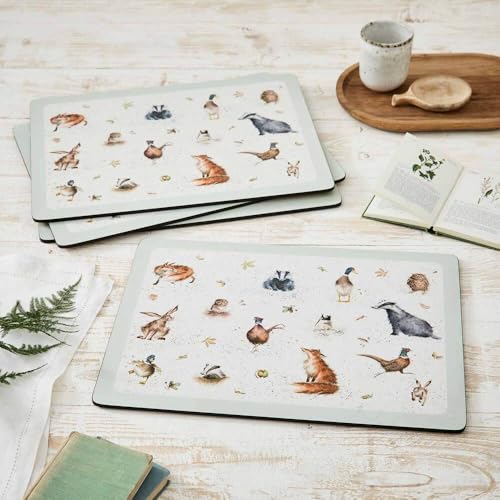 Pimpernel Wrendale Designs Placemats, Set of 4 - size: Placemats