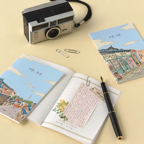 Monolike Stitch Mini Line Note Seoul-Alley Road 4p SET - color: Seoul-Alley Road 4p SET