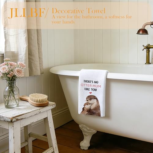 Funny Mom Gifts Kitchen Towels Decorative, Mom Gifts for Mother, Otter Lover Gift for Mother Hand Tea Towels for Bathroom Kitchen Decor, 16x24 Inch - color: Otter Mom
