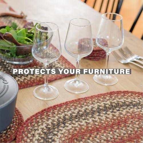 Homespice Chester Braided Placemats for Cabin Decor, Rect 13x19 Set of 4 - color: Chester