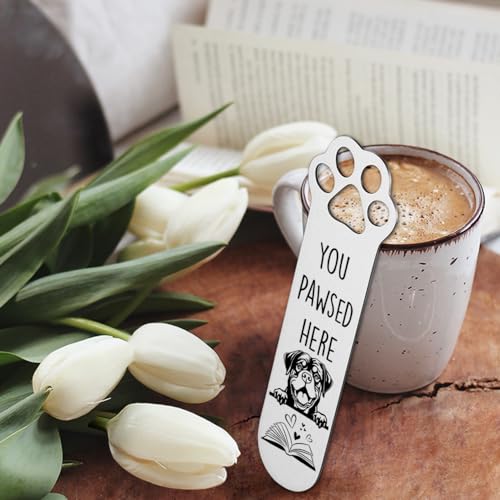 FOKCBOCM Rottweiler Bookmark for Dog Lovers, Book Club Gifts for Readers, Bookworm Bookish Nerd - Silver (DX124) - style: Rottweiler Dog