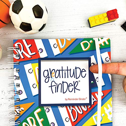 Denise Albright Gratitude Finder® 52 Week Non-Dated Journal for Boys with 177 Totally Cool Hand-Illustrated Stickers (Go Team) - color: Go Team Gratitude Finder Journal