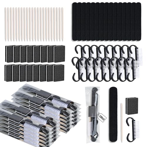 20 Sets Disposable Manicure Kit(20 Set-Black) - size: 20 Set-Black