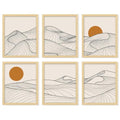 97 Decor Japandi Wall Art, Mountain Line Art, 6 Pcs 8x10 Unframed - color: Japandi Poster