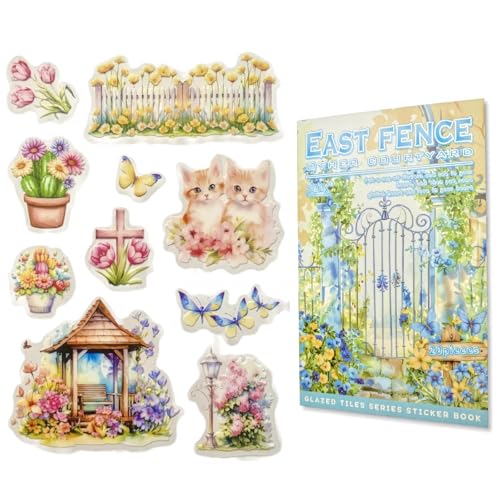 TIAMECH Glazed Tile House East Hedge Garden Sticker Book - color: East Hedge Garden